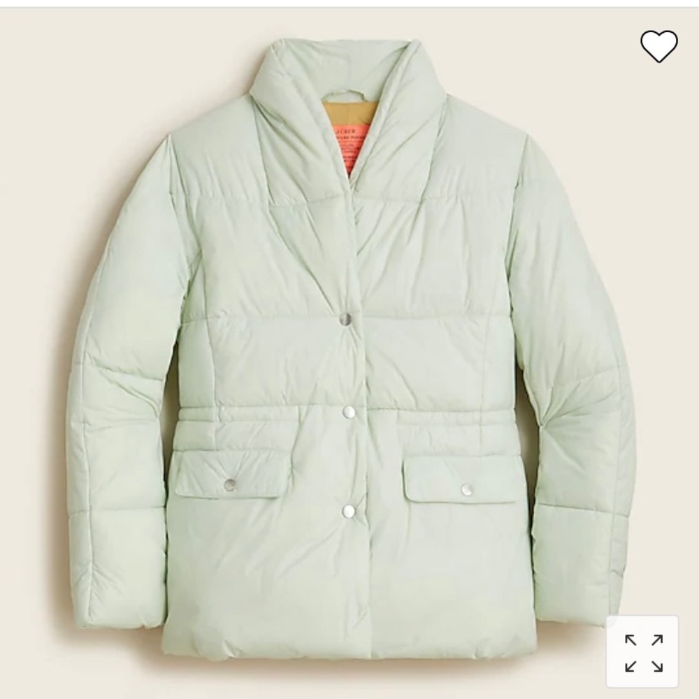 J Crew Alps puffer jacket with PrimaLoft (NWT)